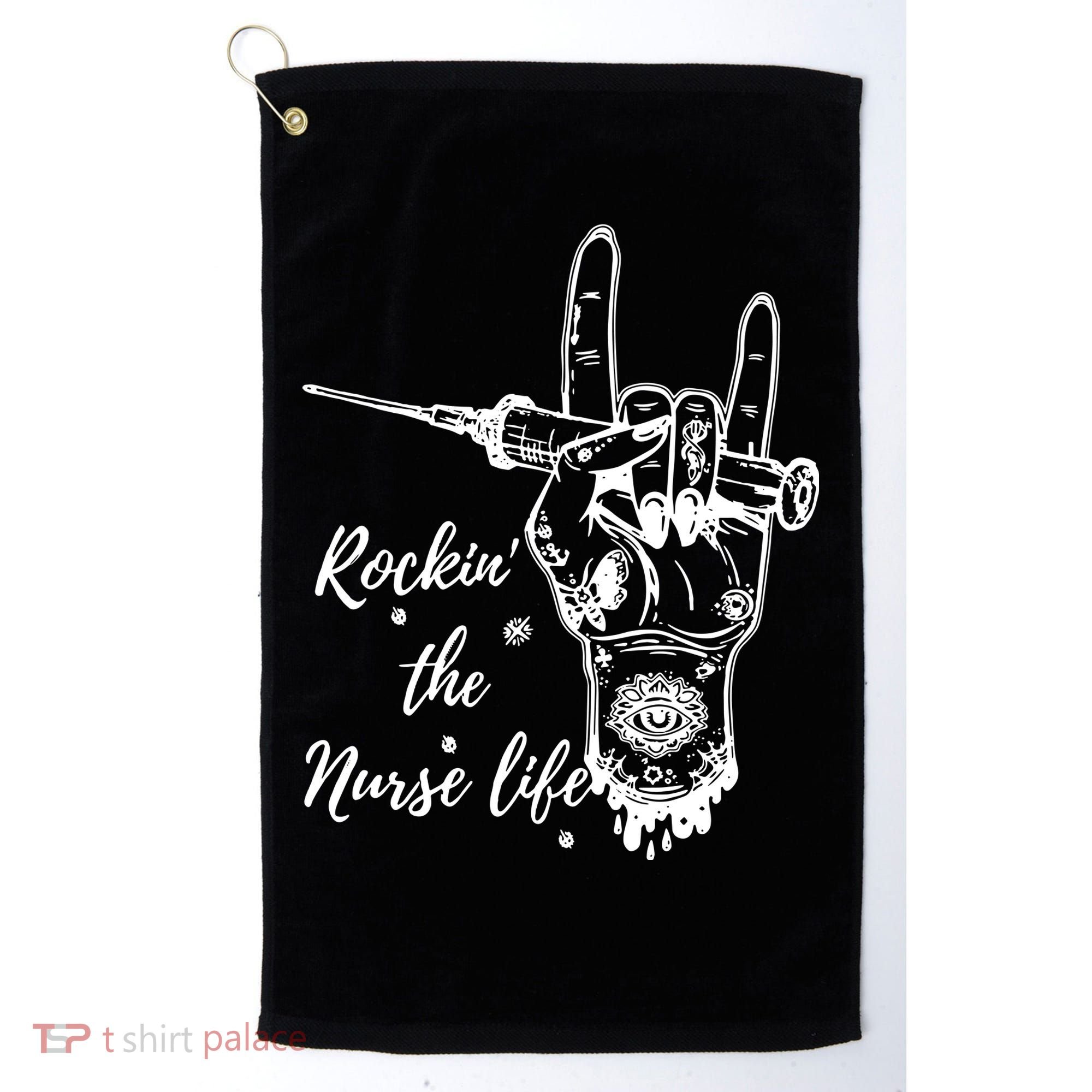 Profession Nurse Rock N Roll Tattoo Golf Towel