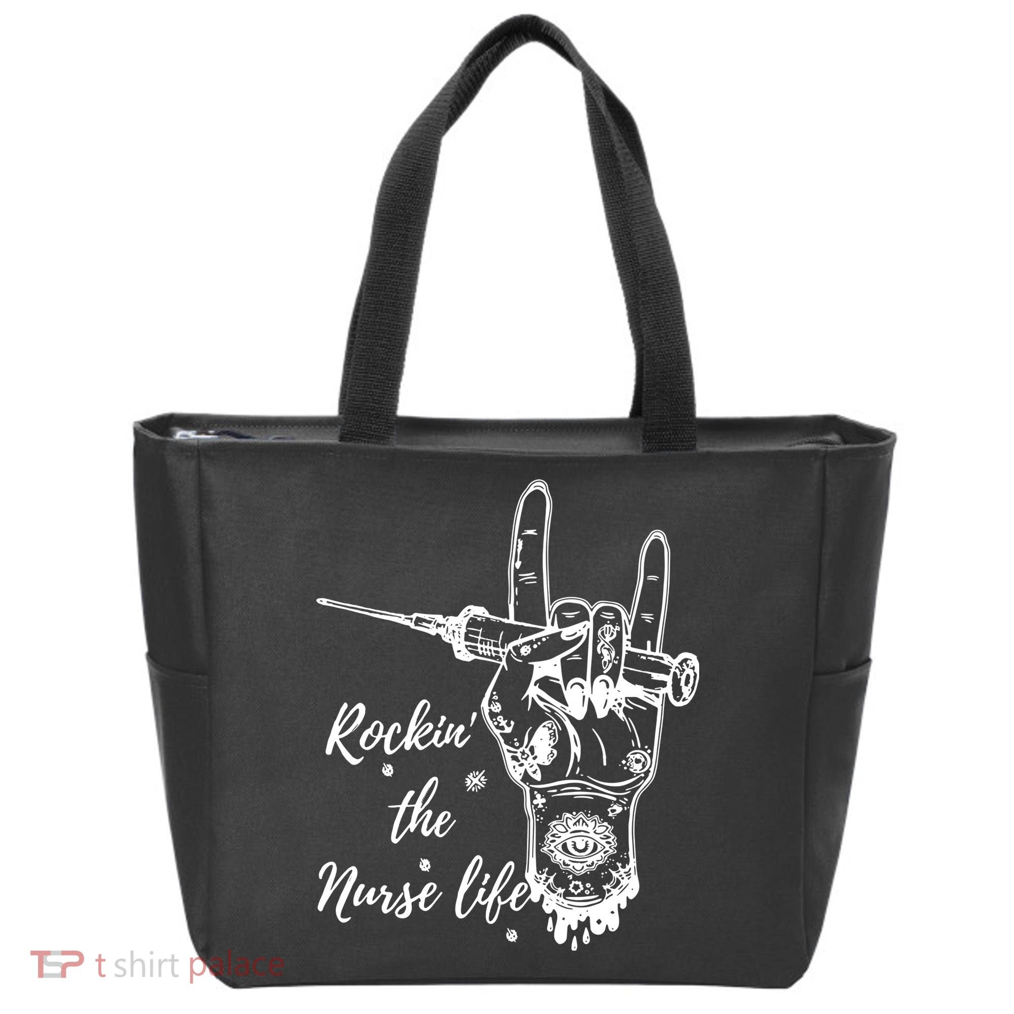 Profession Nurse Rock N Roll Tattoo Tote Bag