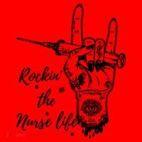 Profession Nurse Rock N Roll Tattoo Santa Hat thumb 1