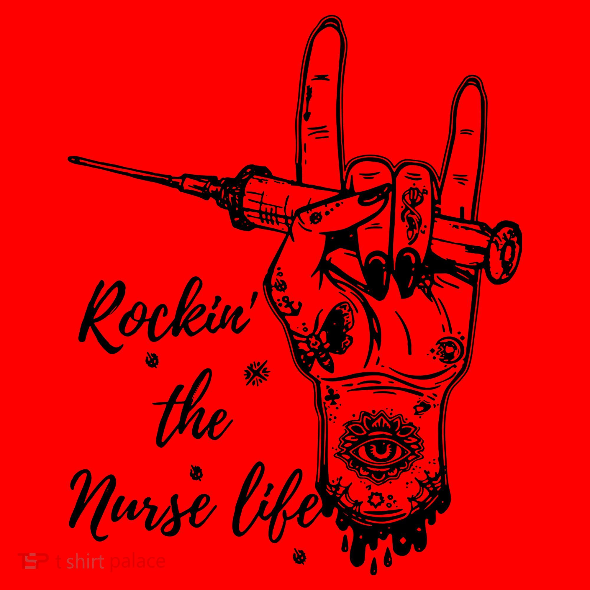 Profession Nurse Rock N Roll Tattoo Santa Hat