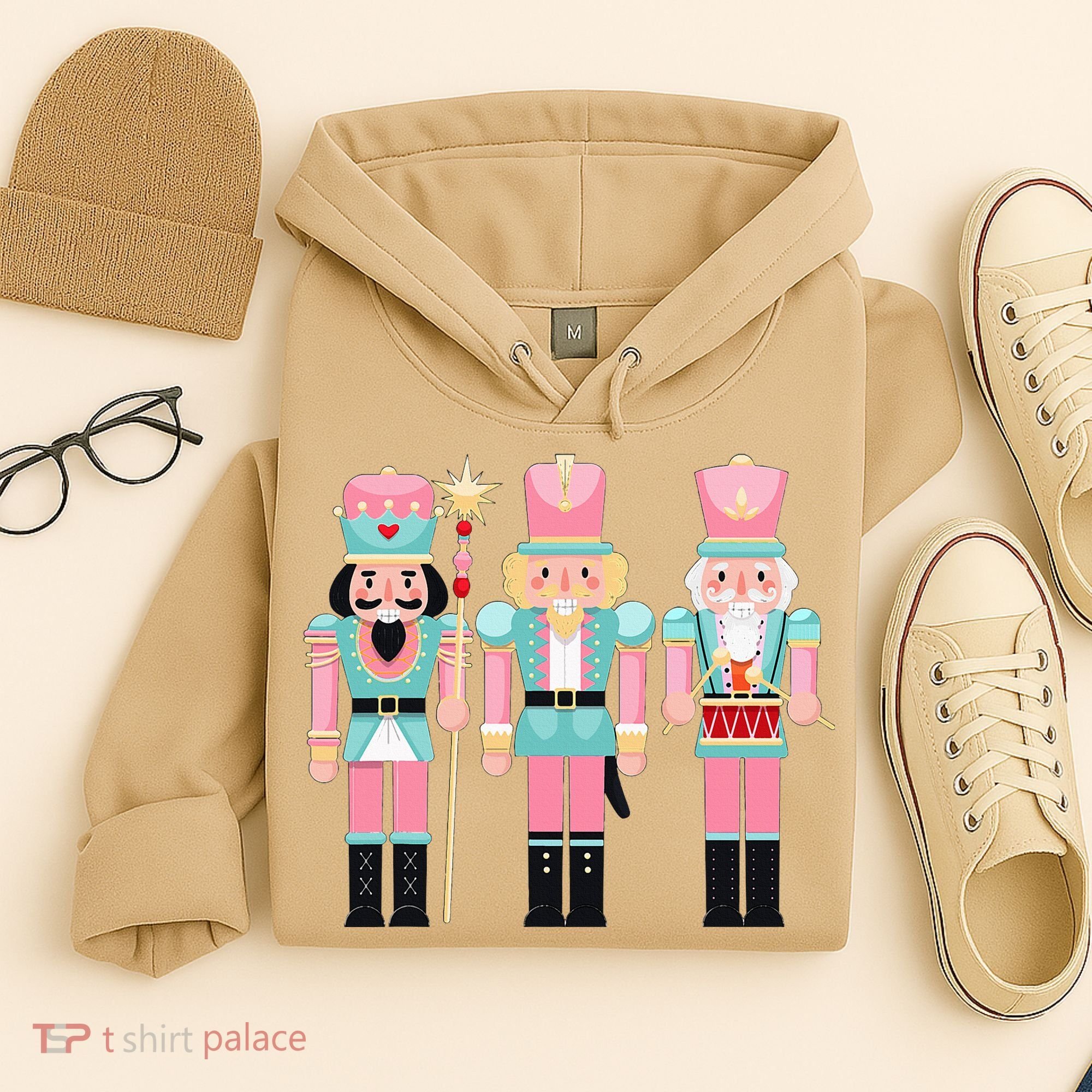 Pink Nutcracker Squad Xmas Pink Christmas Pajamas  Hoodie