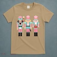 Pink Nutcracker Squad Xmas Pink Christmas Pajamas  T-Shirt thumb 5