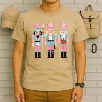 Pink Nutcracker Squad Xmas Pink Christmas Pajamas  T-Shirt thumb 6