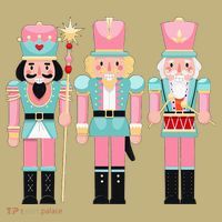 Pink Nutcracker Squad Xmas Pink Christmas Pajamas  Kids T-Shirt thumb 2