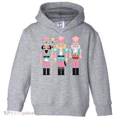 Pink Nutcracker Squad Xmas Pink Christmas Pajamas  Toddler Hoodie