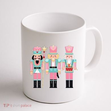 Pink Nutcracker Squad Xmas Pink Christmas Pajamas  Coffee Mug back