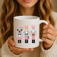 Pink Nutcracker Squad Xmas Pink Christmas Pajamas  Coffee Mug thumb 3