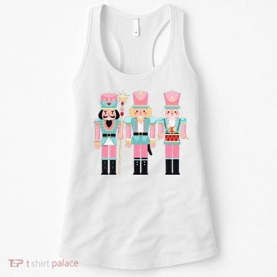 Pink Nutcracker Squad Xmas Pink Christmas Pajamas  Women's Tank Top