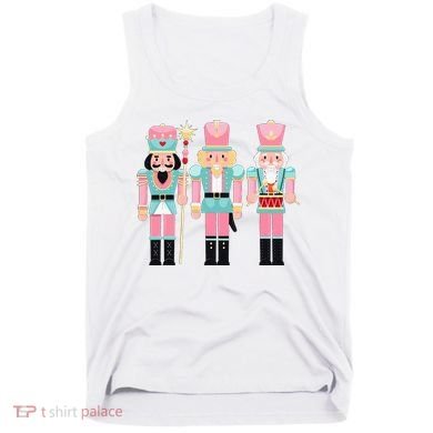 Pink Nutcracker Squad Xmas Pink Christmas Pajamas  Tank Top