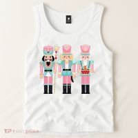 Pink Nutcracker Squad Xmas Pink Christmas Pajamas  Tank Top thumb 2