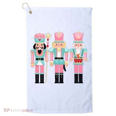 Pink Nutcracker Squad Xmas Pink Christmas Pajamas  Golf Towel