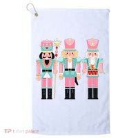 Pink Nutcracker Squad Xmas Pink Christmas Pajamas  Golf Towel thumb 0