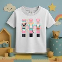 Pink Nutcracker Squad Xmas Pink Christmas Pajamas  Toddler T-Shirt thumb 3