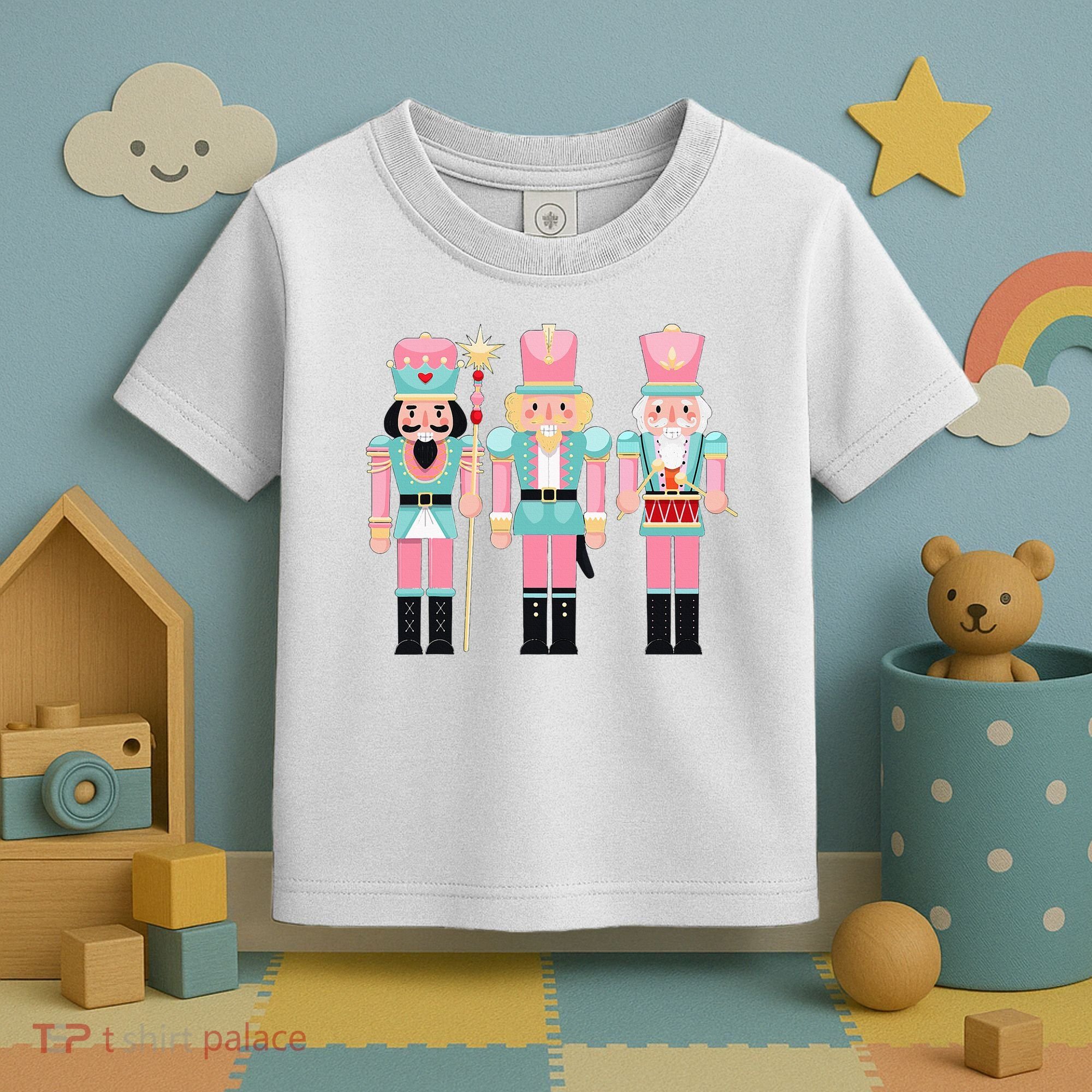 Pink Nutcracker Squad Xmas Pink Christmas Pajamas  Toddler T-Shirt