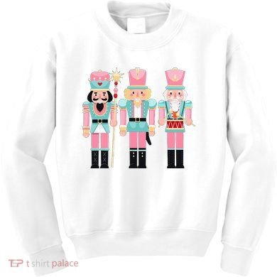 Pink Nutcracker Squad Xmas Pink Christmas Pajamas  Kids Sweatshirt