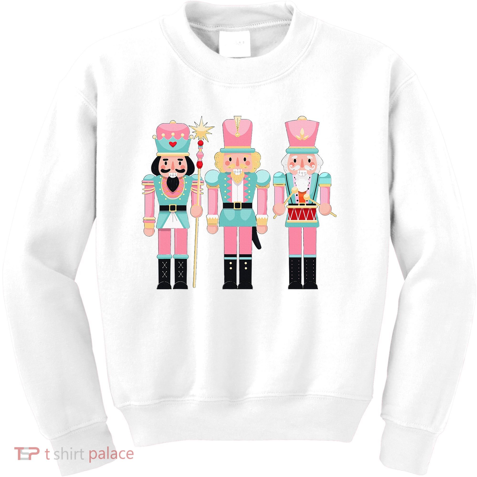 Pink Nutcracker Squad Xmas Pink Christmas Pajamas  Kids Sweatshirt