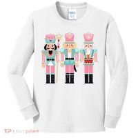 Pink Nutcracker Squad Xmas Pink Christmas Pajamas  Kids Long Sleeve Shirt thumb 0