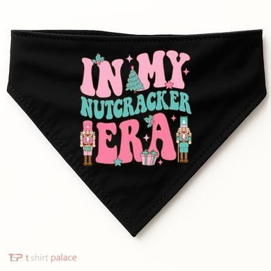 Pink Nutcracker Squad In My Nutcracker Era Pink Christmas USA-Made Doggie Bandana