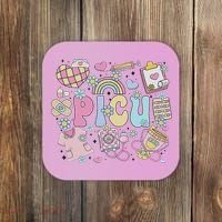 Picu Nurse Stuff Retro Pediatric Nurse Icu Peds Nursing Coaster thumb 0