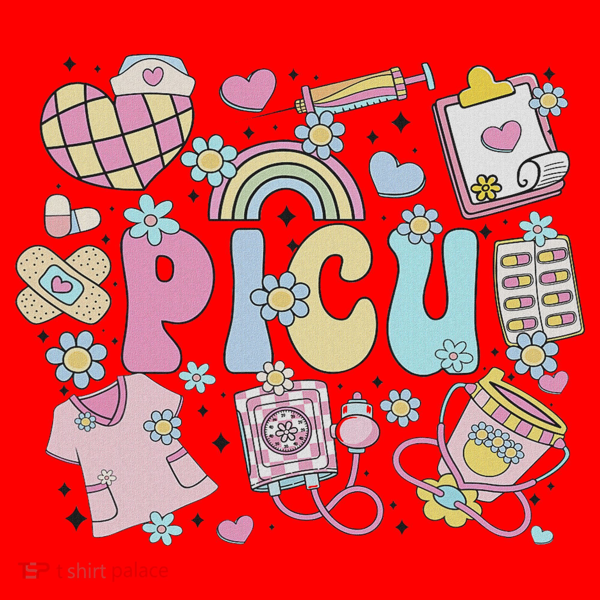 Picu Nurse Stuff Retro Pediatric Nurse Icu Peds Nursing Santa Hat