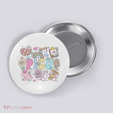 Picu Nurse Stuff Retro Pediatric Nurse Icu Peds Nursing Button