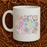 Picu Nurse Stuff Retro Pediatric Nurse Icu Peds Nursing Coffee Mug thumb 2