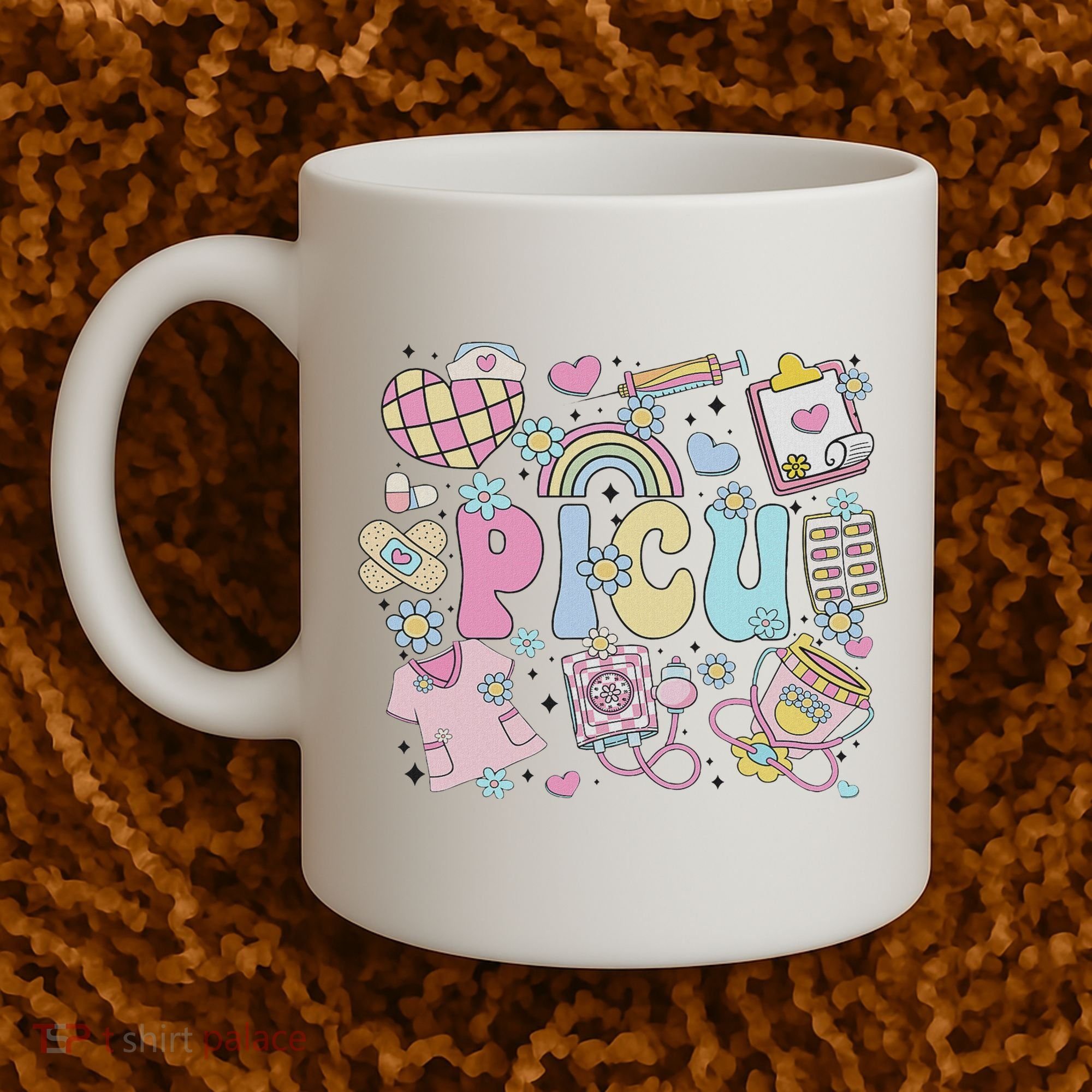 Picu Nurse Stuff Retro Pediatric Nurse Icu Peds Nursing Coffee Mug