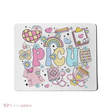Picu Nurse Stuff Retro Pediatric Nurse Icu Peds Nursing Mousepad