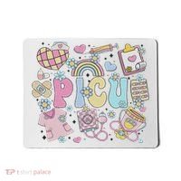 Picu Nurse Stuff Retro Pediatric Nurse Icu Peds Nursing Mousepad thumb 0