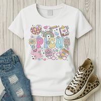 Picu Nurse Stuff Retro Pediatric Nurse Icu Peds Nursing Women's T-Shirt thumb 3