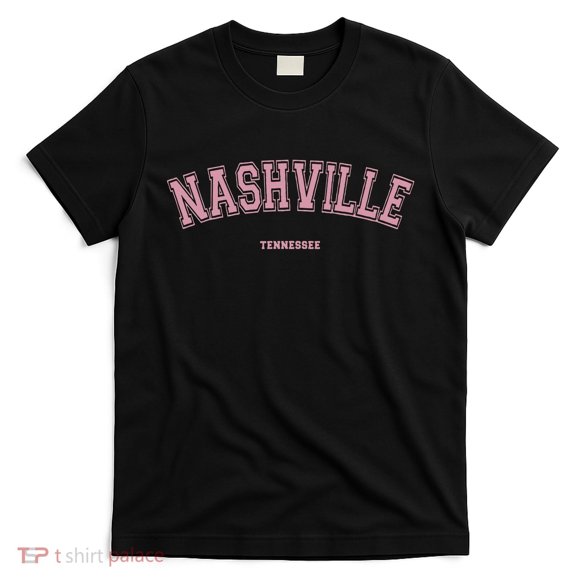 Pink Nashville Tennessee TN Varsity On Nashville T-Shirt
