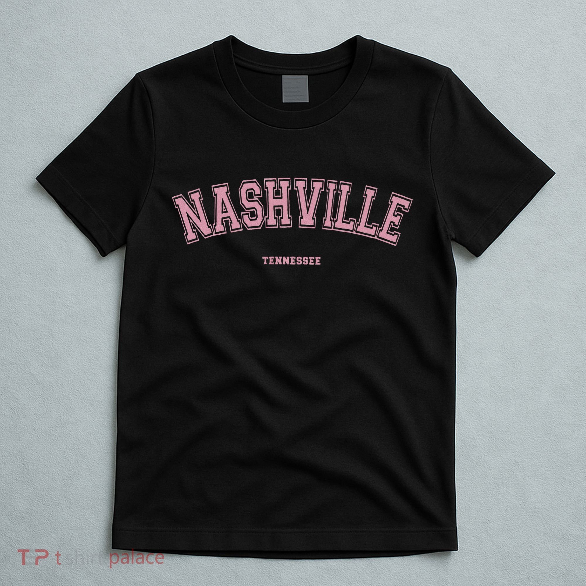 Pink Nashville Tennessee TN Varsity On Nashville T-Shirt