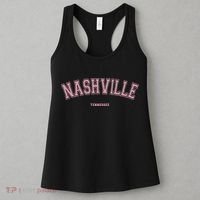 Pink Nashville Tennessee TN Varsity On Nashville Women's Tank Top thumb 3