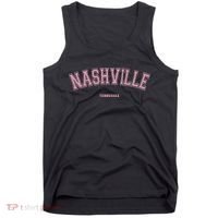 Pink Nashville Tennessee TN Varsity On Nashville Tank Top thumb 0