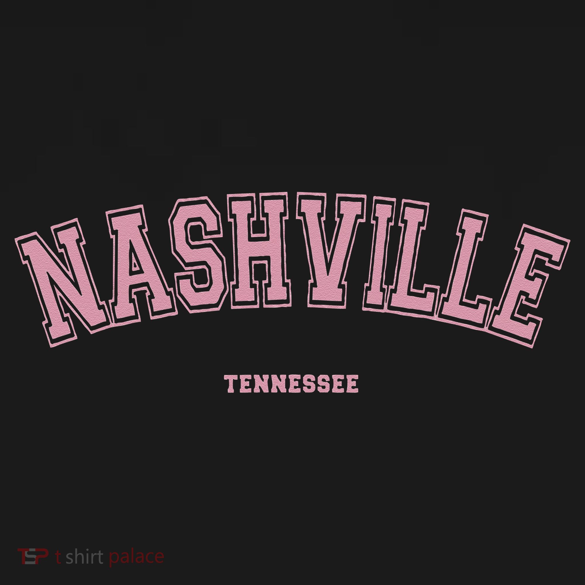 Pink Nashville Tennessee TN Varsity On Nashville Tank Top