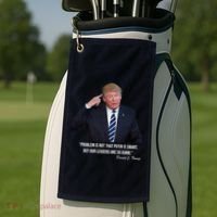 Problem Not That Putin Smart Funny Donald Trump Quote Golf Towel thumb 2