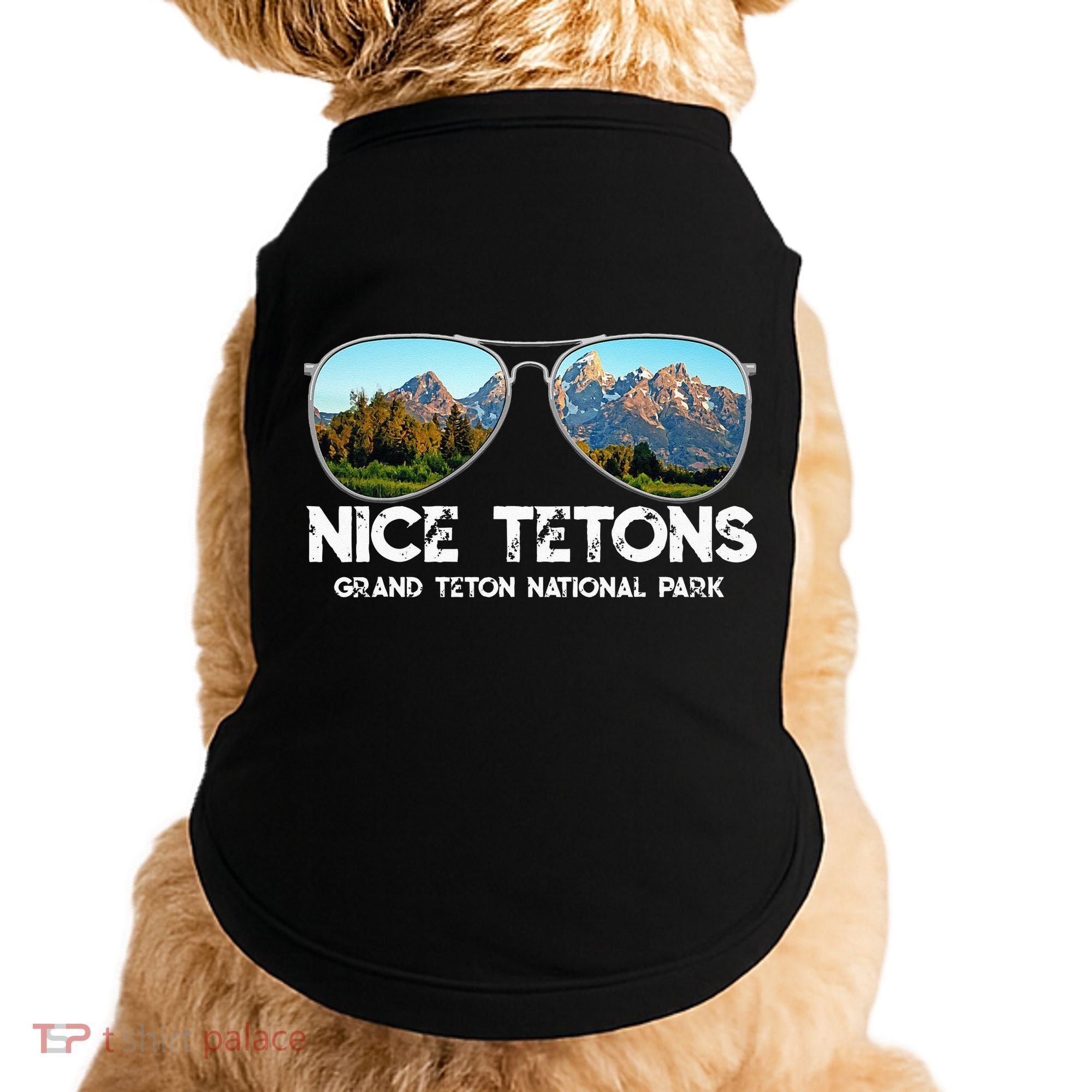 Punny Nice Tetons Teton Mountain Doggie Tank