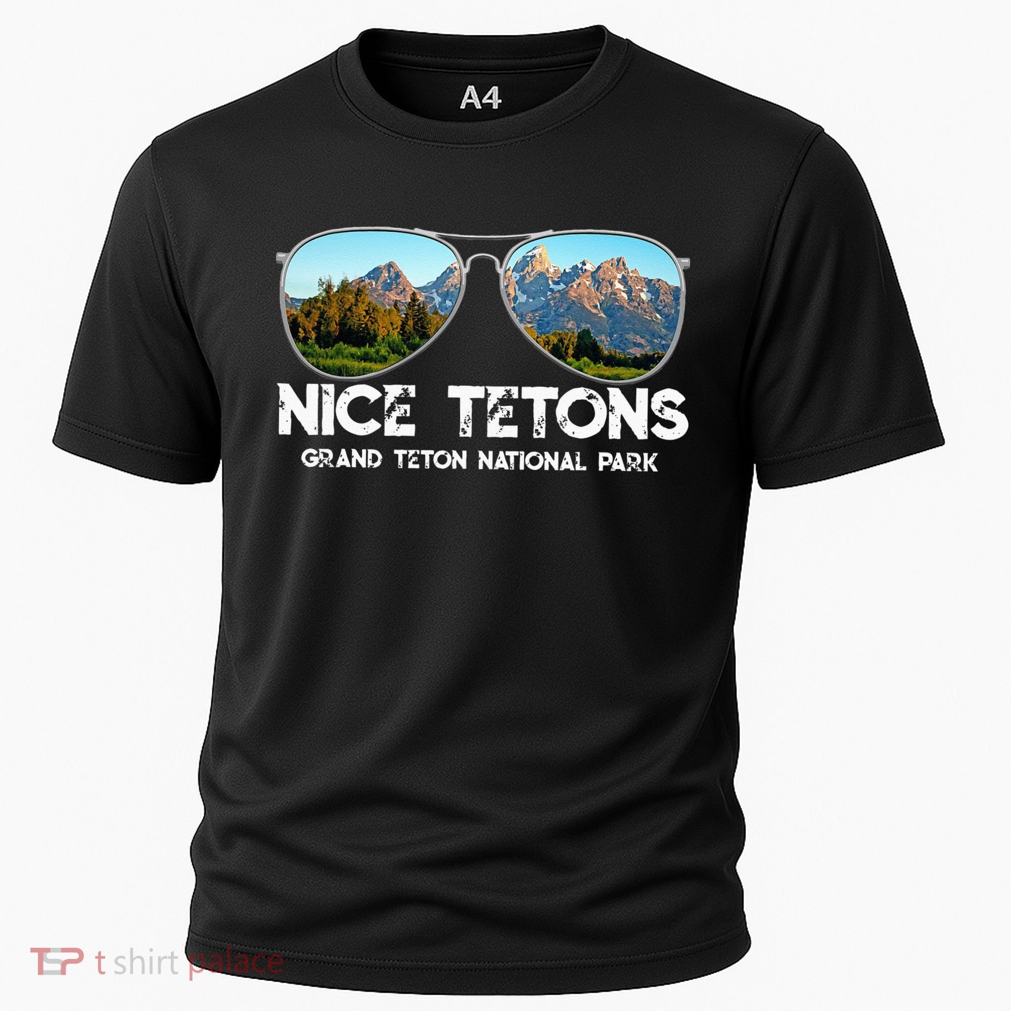 Punny Nice Tetons Teton Mountain Cooling Performance Crew T-Shirt