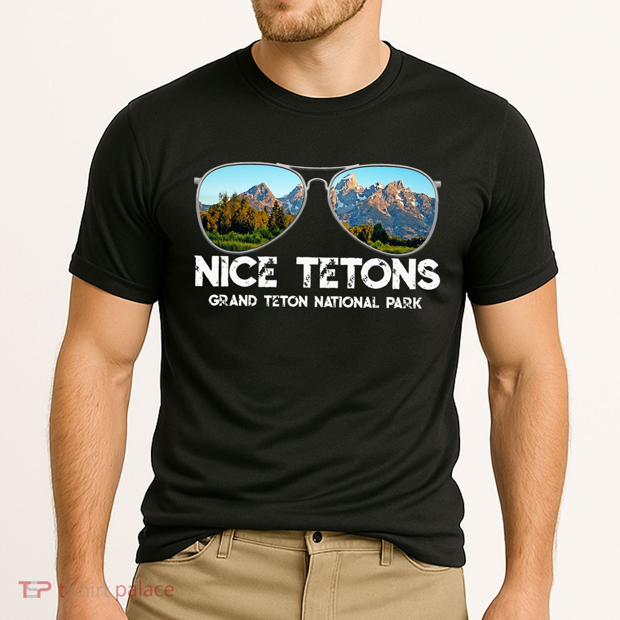 Punny Nice Tetons Teton Mountain Cooling Performance Crew T-Shirt
