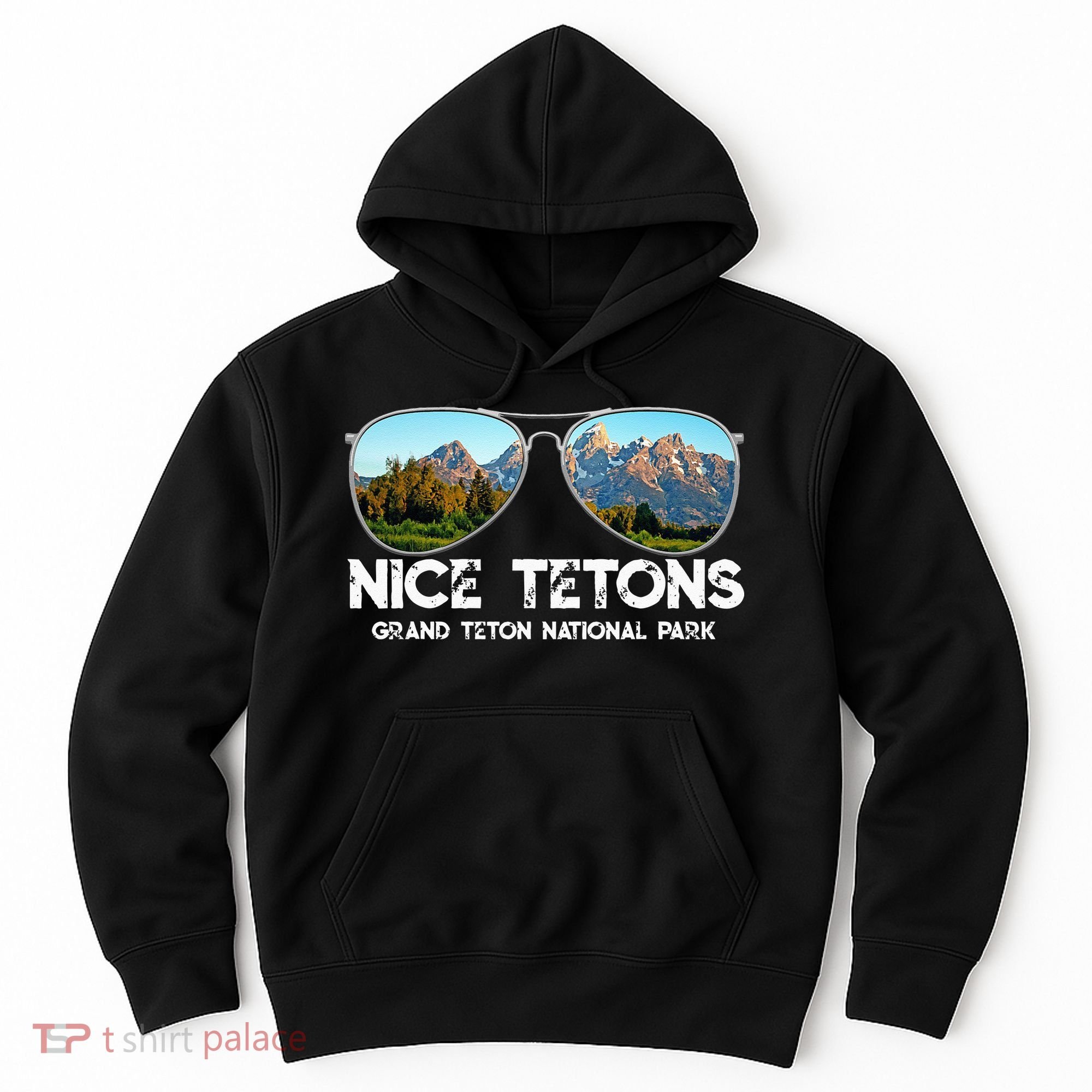 Punny Nice Tetons Teton Mountain Hoodie