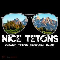 Punny Nice Tetons Teton Mountain Long Sleeve Shirt thumb 2
