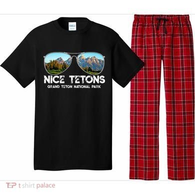 Punny Nice Tetons Teton Mountain Pajama Set