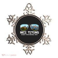 Punny Nice Tetons Teton Mountain Ornament thumb 0