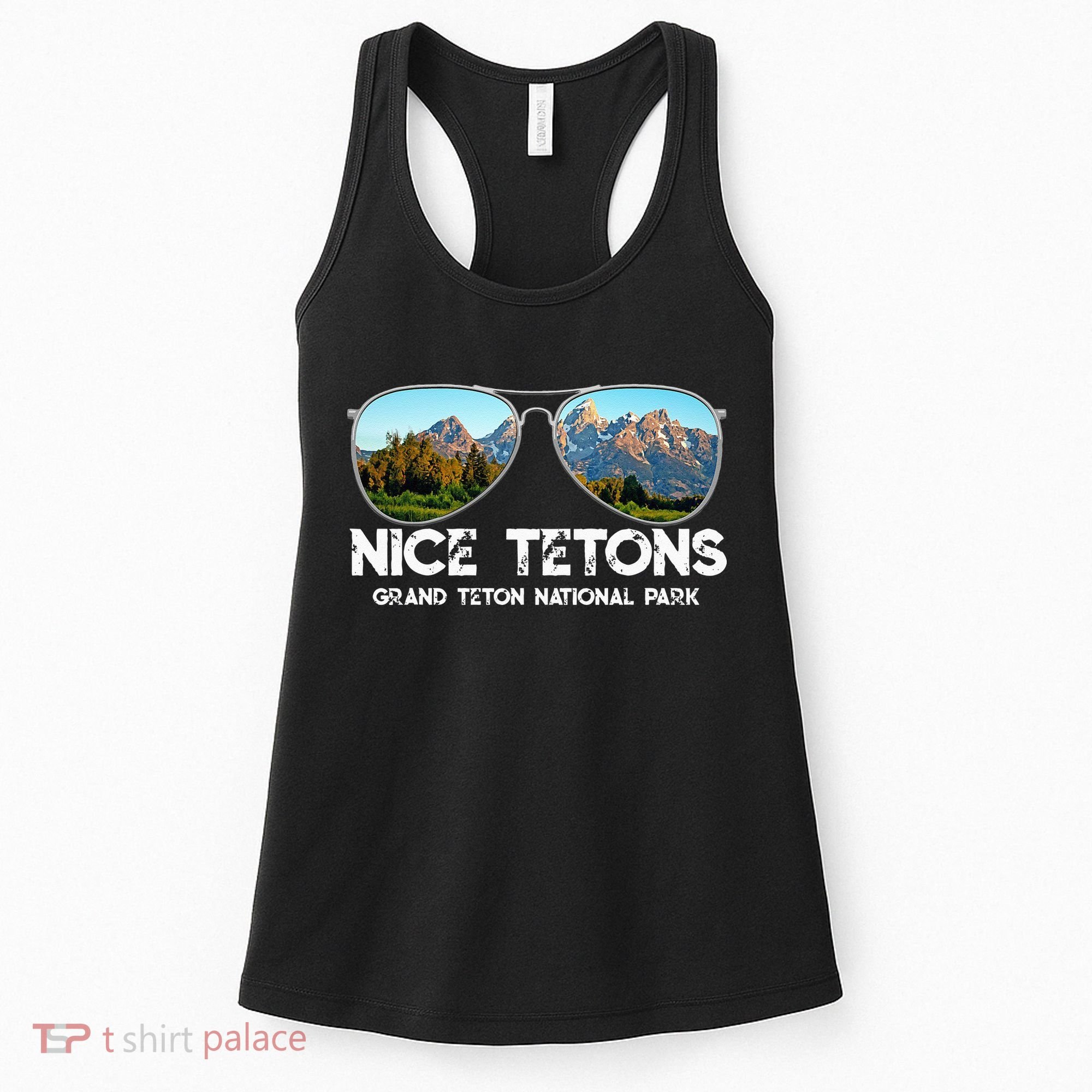 Punny Nice Tetons Teton Mountain Women's Tank Top