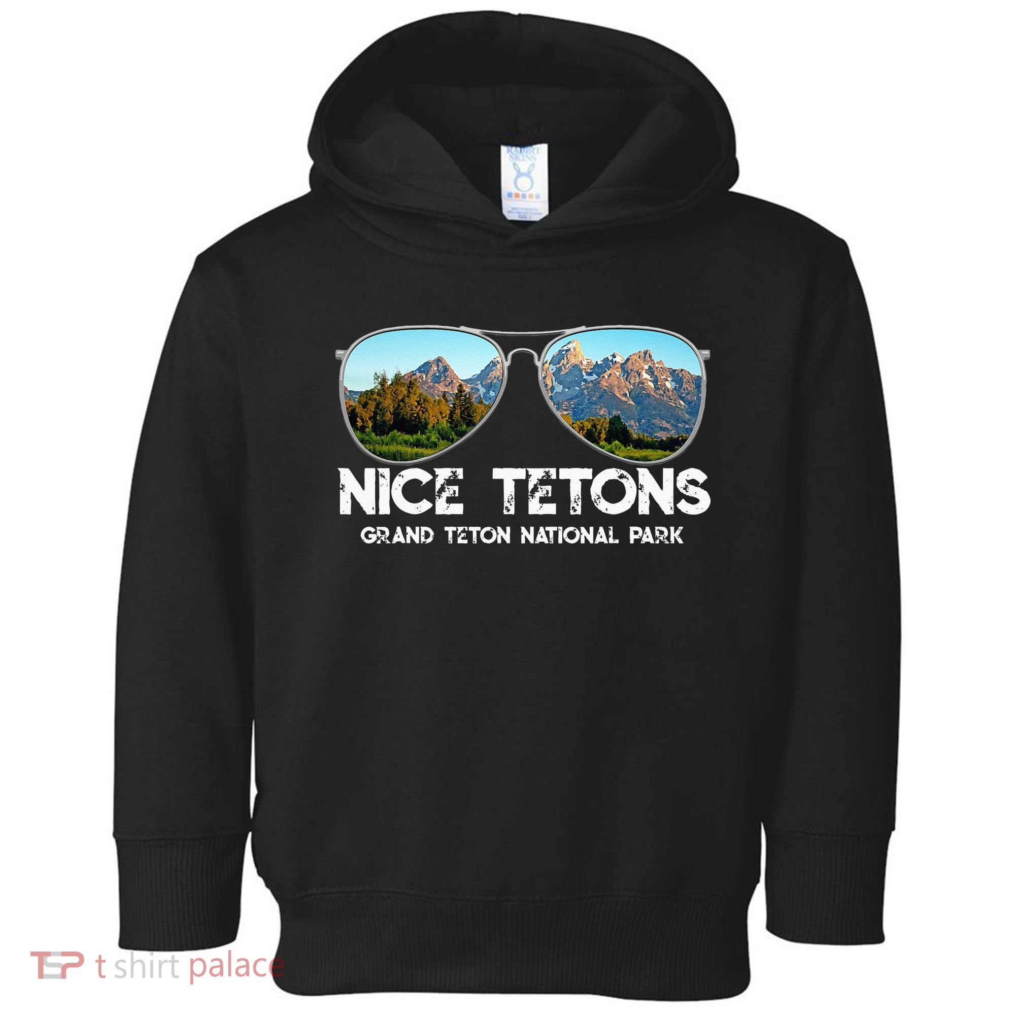 Punny Nice Tetons Teton Mountain Toddler Hoodie
