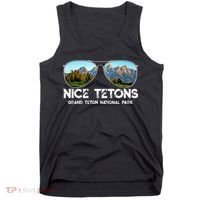 Punny Nice Tetons Teton Mountain Tank Top thumb 0