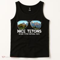 Punny Nice Tetons Teton Mountain Tank Top thumb 2