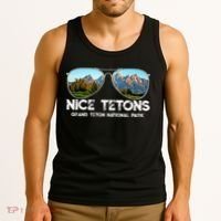 Punny Nice Tetons Teton Mountain Tank Top thumb 3