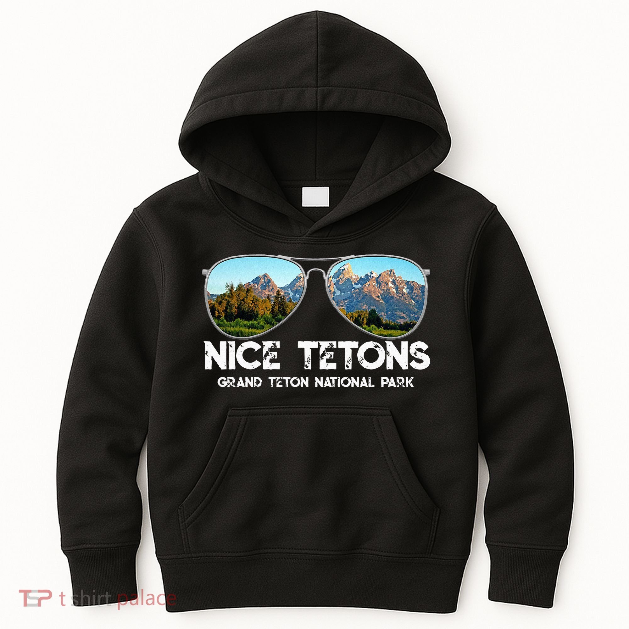 Punny Nice Tetons Teton Mountain Kids Hoodie