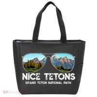 Punny Nice Tetons Teton Mountain Tote Bag thumb 0